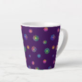 Tasse Latte Pick a Posy Custom Background  (Angle droit)
