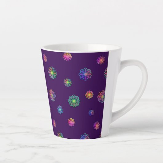 Tasse Latte Pick a Posy Custom Background  (Droite)