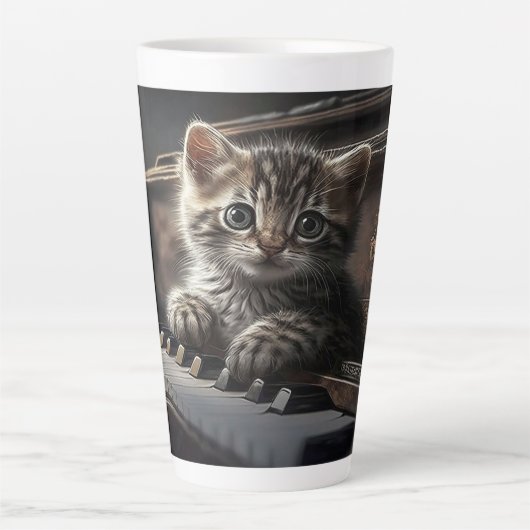 Tasse Latte Pièce musicale Meow (Devant)