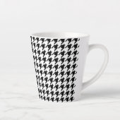 Tasse Latte Pied de fond noir et blanc (Droite)