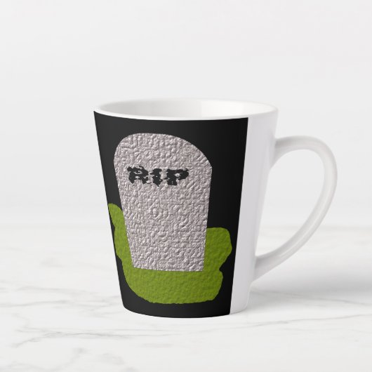 Tasse Latte Pierre tombale RIP (Droite)