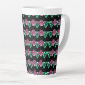 Tasse Latte pierres de fleurs (Angle droit)