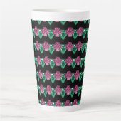 Tasse Latte pierres de fleurs (Devant)