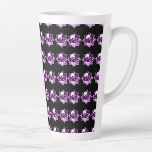 Tasse Latte pierres précieuses violettes