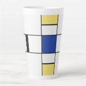 Tasse Latte Piet Mondrian - Composition Abstrait géométrique (Devant)