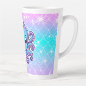 Tasse Latte Pieuvre bleue mignonne (Droite)