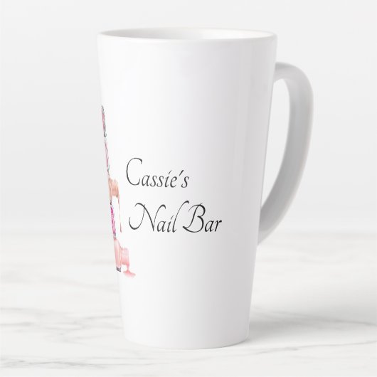 Tasse Latte Pile Polonaise Clou Personnalisée (Angle droit)