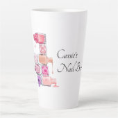 Tasse Latte Pile Polonaise Clou Personnalisée (Devant)