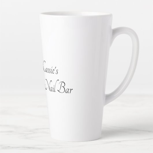 Tasse Latte Pile Polonaise Clou Personnalisée (Droite)