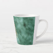 Tasse Latte Pine Turquoise Vert or Noël (Droite)