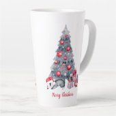 Tasse Latte Pingouin d'aquarelle mignonne rêve de Noël (Angle droit)