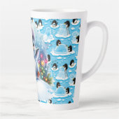Tasse Latte Pingouins d'hiver (Droite)
