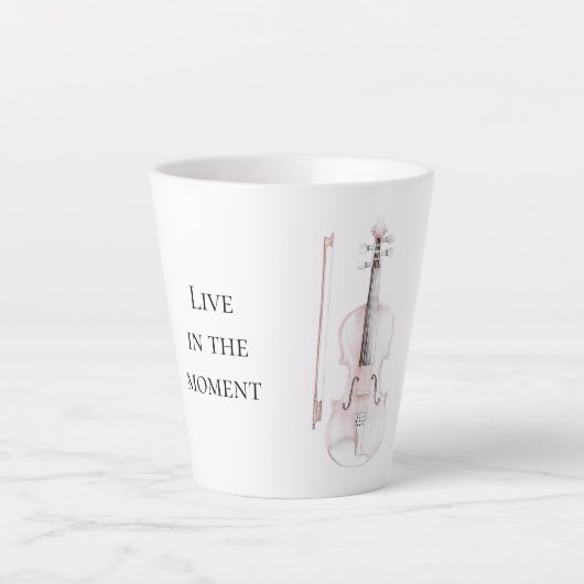 Tasse Latte Pink Blush Violin (Devant)