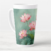 Tasse Latte Pink Lotus Artwork  (Angle gauche)