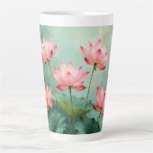 Tasse Latte Pink Lotus Artwork  (Devant)