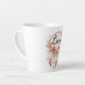 Tasse Latte Pink Love Boho Floral Feathers Dream Catcher (Angle gauche)