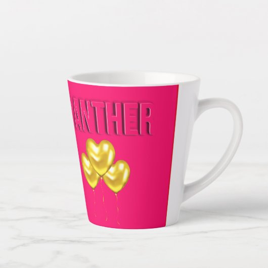 Tasse Latte Pink Panther Love (Droite)