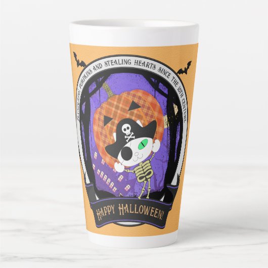 Tasse Latte Pirate squelette (Devant)