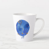 Tasse Latte Pisces Aquarelle Nuit Ciel Constellation Zodiac (Droite)
