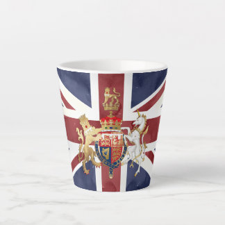 Tasse Latte PIXDEZINES ACRÉLLE UNION JACK et INSIGNE