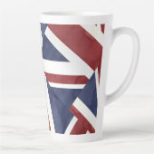 Tasse Latte PixDezines Collage Union Jack (Droite)