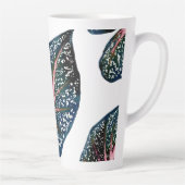 Tasse Latte PixDezines Forêt foncée Caladium vert (Droite)