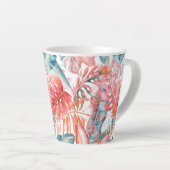 Tasse Latte PixDezines Hawaiian Jungle Turquoise rouille Folia (Angle droit)