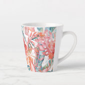 Tasse Latte PixDezines Hawaiian Jungle Turquoise rouille Folia (Droite)