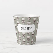 Tasse Latte Pixel chaud mort Art gothique Éffrayant Motif crân (Devant)