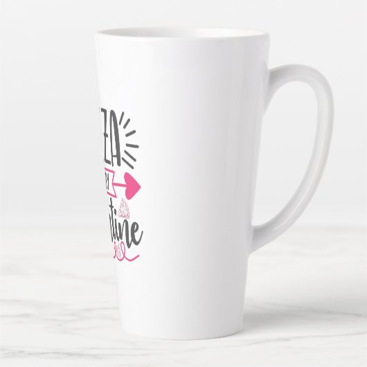 Tasse Latte Pizza Cadeau Couple Est Ma Valentine (Droite)