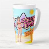 Tasse Latte plage (Angle droit)