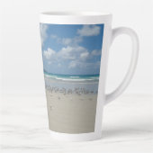 Tasse Latte Plage avec mouettes (Droite)