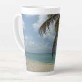 Tasse Latte Plage d'Aruba I Belle Scène Nature (Angle gauche)