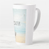 Tasse Latte Plage nautique avec Rowboat & Fishing Net (Angle droit)