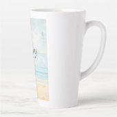 Tasse Latte Plage nautique avec Rowboat & Fishing Net (Droite)