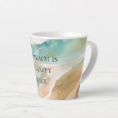 Tasse Latte Plage Océan (Angle droit)