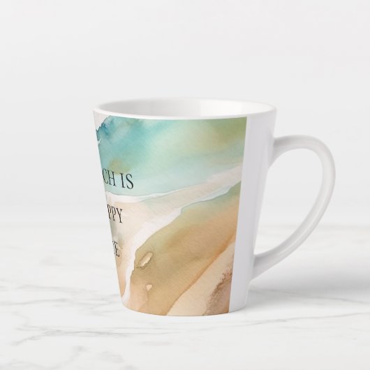 Tasse Latte Plage Océan (Droite)