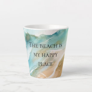 Tasse Latte Plage Océan