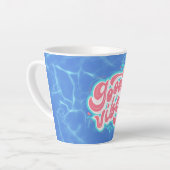 Tasse Latte Plage/piscine Good Vibes (Angle gauche)