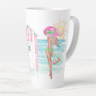 Tasse Latte Plage tropicale Baignade Beauté Latte Cup