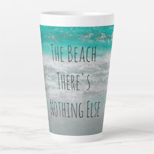 Tasse Latte Plage Turquoise Blanc Tropical Ocean Waves Côte