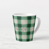 Tasse Latte Plaid à la crème verte (Angle droit)