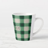 Tasse Latte Plaid à la crème verte (Droite)