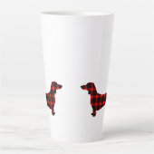 Tasse Latte Plaid de Dachshund Buffalo (Devant)