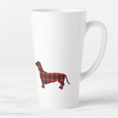 Tasse Latte Plaid de Dachshund Buffalo (Droite)