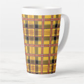 Tasse Latte Plaid Fabric Texture Brown (Angle droit)