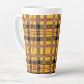 Tasse Latte Plaid Fabric Texture Brown (Angle gauche)