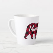 Tasse Latte Plaid Russe de Mama Bear Red Buffalo (Angle gauche)