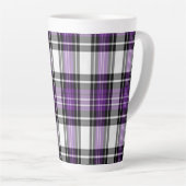 Tasse Latte Plaid Violet Et Noir (Angle droit)