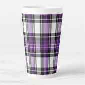 Tasse Latte Plaid Violet Et Noir (Devant)